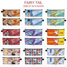Fairy Tail anime PU zipper pen case pencil bag
