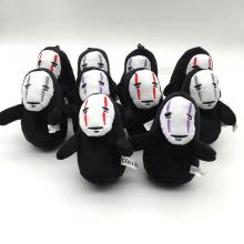 4inches Spirited Away No Face man anime plush dolls set(10pcs a set)