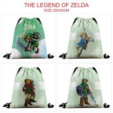 The Legend of Zelda game nylon drawstring backpack...