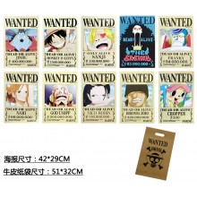 One Piece wanted anime posters set(10pcs a set)