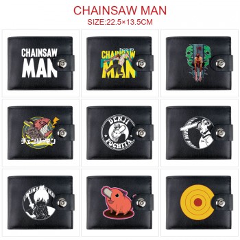 Chainsaw Man anime card holder magnetic buckle wallet purse