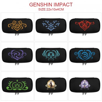 Genshin Impact game canvas pen case pencil bag