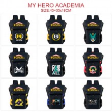 My Hero Academia anime USB nylon backpack school b...