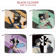 Black Clover anime zipper wallet purse