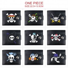 One Piece anime card holder magnetic buckle wallet...