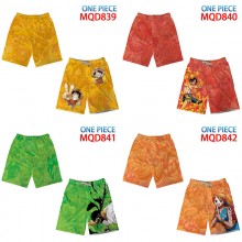 One Piece anime beach pants shorts middle pants