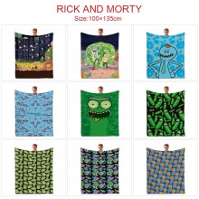 Rick and Morty anime flano summer quilt blanket