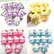 5inches Melody Cinnamoroll Kuromi Kitty plush dolls set(10pcs a set)