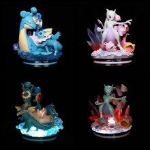 Pokemon Mewtwo Squirtle anime figure(can lighting)