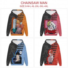 Chainsaw Man anime long sleeve hoodie sweater clot...