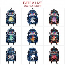 Date A Live anime canvas camouflage backpack bag