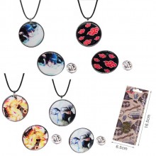 Naruto anime necklace+pin a set
