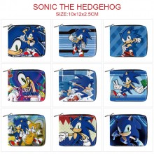 Sonic The Hedgehog game zipper wallet purse