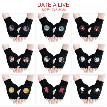 Date A Live anime cotton half finger gloves a pair