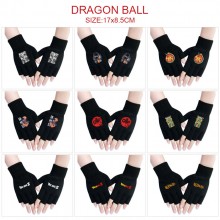 Dragon Ball anime cotton half finger gloves a pair