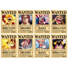 One Piece wanted anime posters(8pcs a set)
