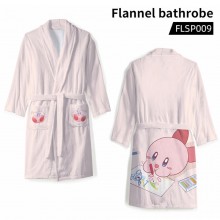 Kirby anime flannel bathrobe pajamas