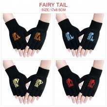 Fairy Tail anime cotton half finger gloves a pair