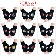 Date A Live anime cotton half finger gloves a pair