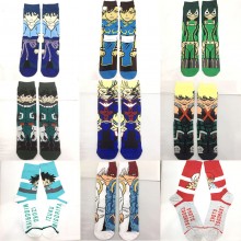 My Hero Academia anime cotton long socks a pair