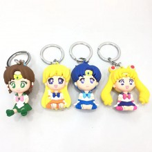 Sailor Moon Luna cat anime figure doll key chain