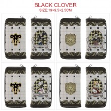 Black Clover anime long zipper wallet purse