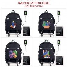 Rainbow Friends game USB charging laptop backpack ...