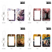 Demon Slayer anime UV ID cards holders cases key c...