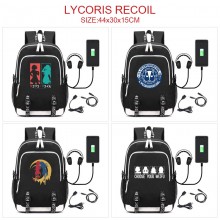 Lycoris Recoil anime USB charging laptop backpack ...