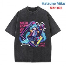 Hatsune Miku anime short sleeve wash water worn-ou...