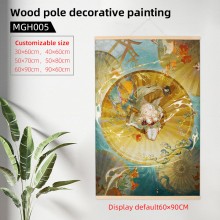 Naraka Bladepoint game wood pole decorative painti...