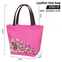 Kirby anime waterproof leather tote bag handbag