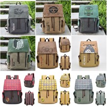 One Piece Naruto Totoro anime canvas backpack bag