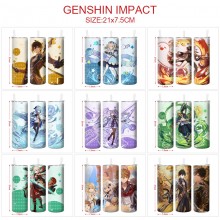 Genshin Impact game coffee water bottle cup with s...