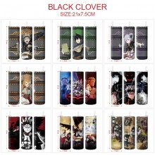 Black Clover anime coffee water bottle cup with st...