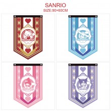 Sanrio Melody kitty Cinnamoroll Kuromi anime flags 90*60CM