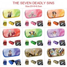 The Seven Deadly Sins anime zipper pen case pencil...
