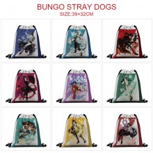 Bungo Stray Dogs anime nylon drawstring backpack b...