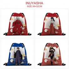 Inuyasha anime nylon drawstring backpack bag