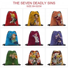 The Seven Deadly Sins anime nylon drawstring backp...