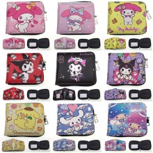 Melody kitty Cinnamoroll Kuromi Pochacco anime zipper wallet purse