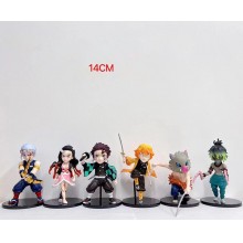 Demon Slayer anime figures set(6pcs a set)(OPP bag)