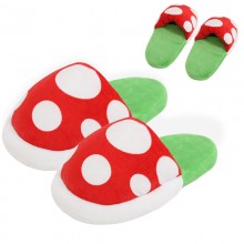 Super Mario anime plush slipper shoes a pair