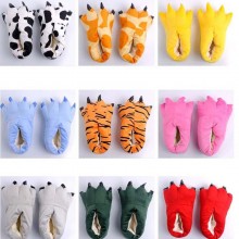 Dinosaur Tiger Bear cat cow claw plush slippers a ...
