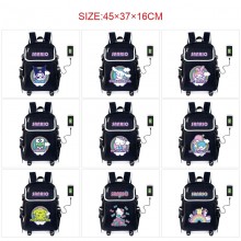 Melody kitty Cinnamoroll Kuromi anime USB charging laptop backpack school bag