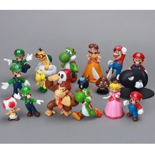 Super Mario anime figures set(18pcs a set)(OPP bag...