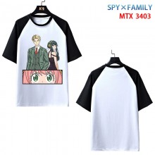 SPY FAMILY anime raglan sleeve cotton t-shirt t sh...
