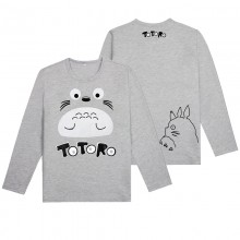 Totoro round neck long sleeve cotton t-shirt