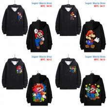 Super Mario anime zipper cotton long sleeve hoodie...
