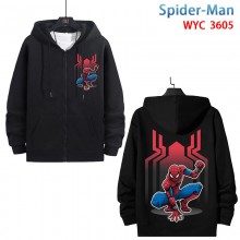 Spider Man zipper cotton long sleeve hoodies cloth